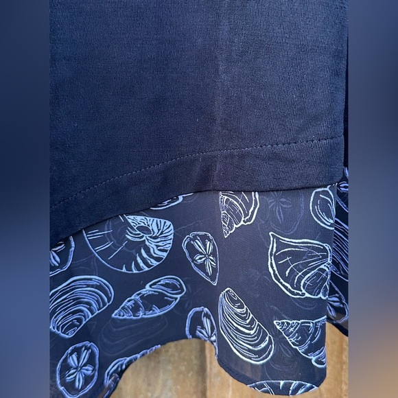 Chico’s Travelers Slinky Tunic Blouse Plus Size 3 or Women’s 16 Shells - Picture 6 of 8